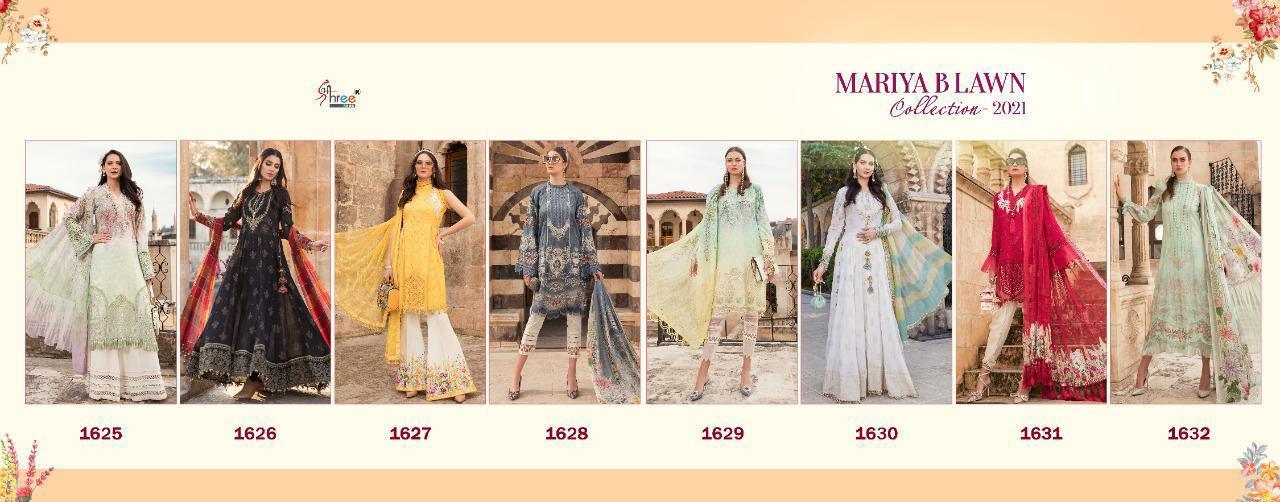 Shree Mariya B Lawn Latest Print With Exclusive Embroidery Pakistani Salwar Suit Collection